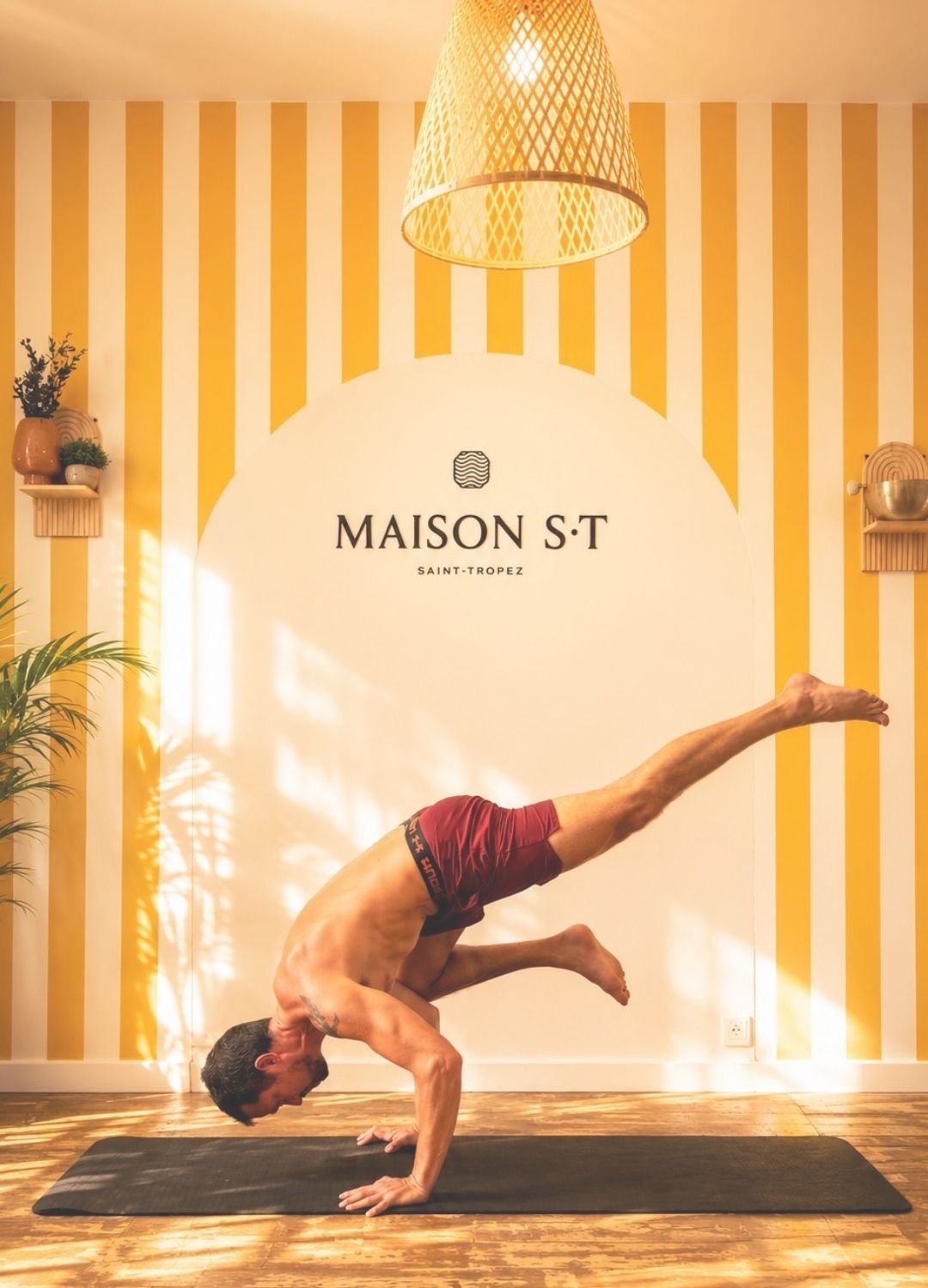 Felix, Hot Yoga instructor at Maison ST Saint-Tropez